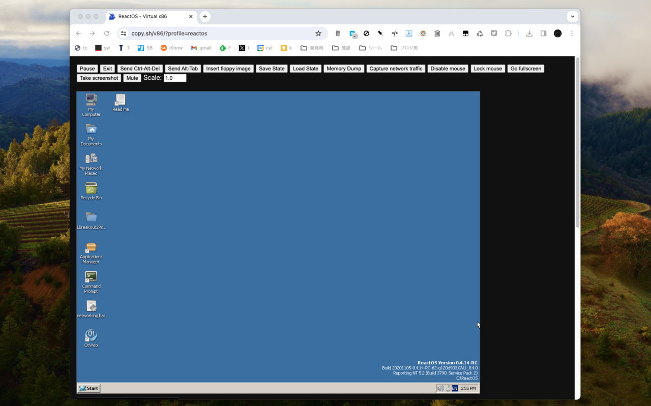 ブラウザ上でさまざまなOSを実行できる「copy.sh」がさらに進化。ReactOSにも対応していた ソフトアンテナ