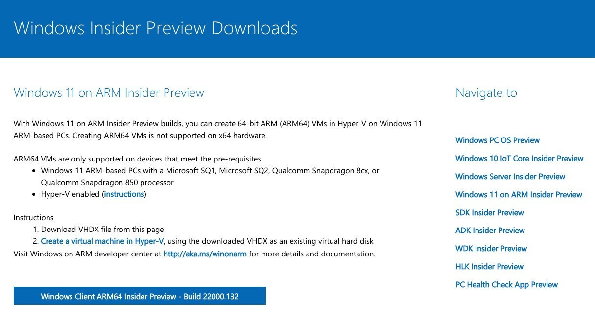 Microsoft、ARM64向けの仮想イメージ「Windows 11 on ARM Insider Preview」を公開