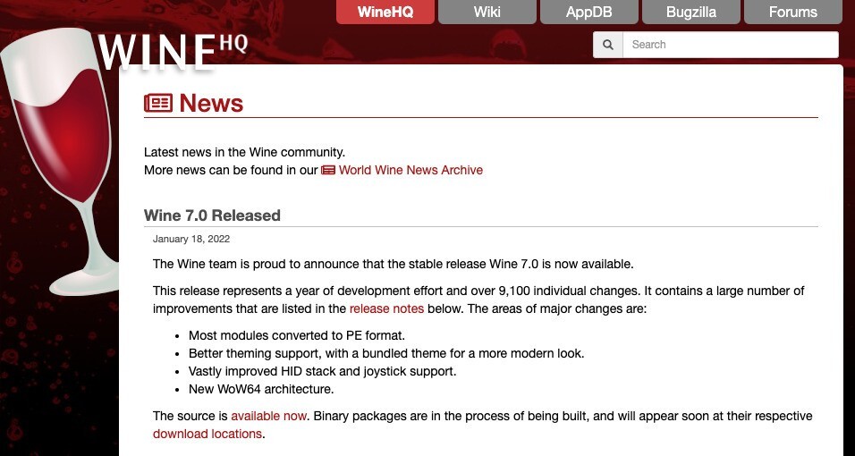 Wine 7.0正式版がリリース - テーマの改良やWoW64アーキテクチャのサポート | ソフトアンテナ