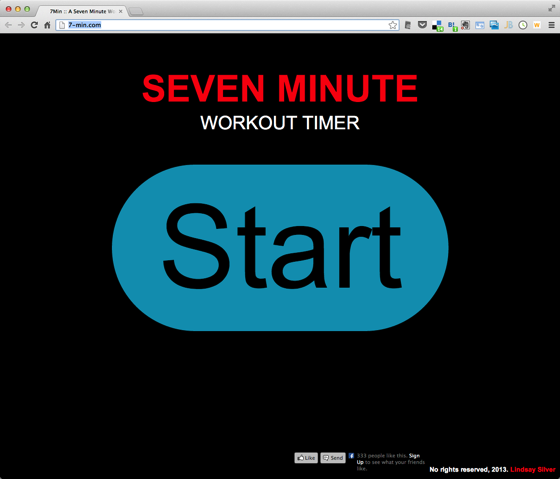 7Min  A Seven Minute Workout Timer
