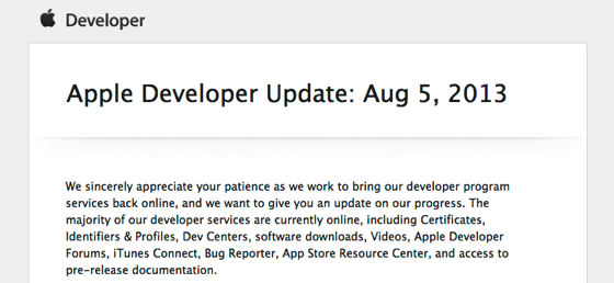 Apple Developer Update