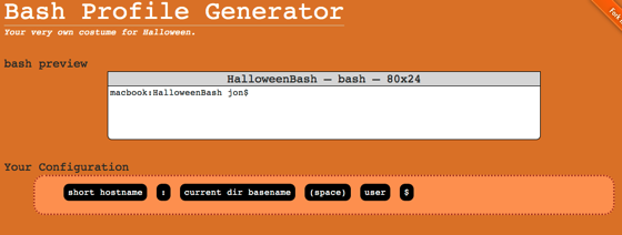 Bash Profile Generator