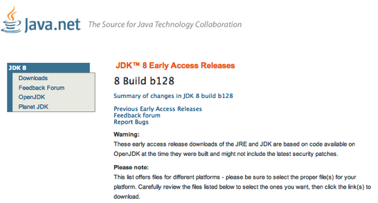 JDK8 Early Access Releases