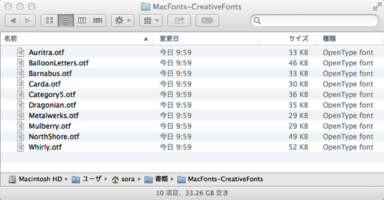 MacFonts CreativeFonts 1