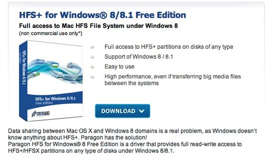 HFS+ for Windows 8 file system driver