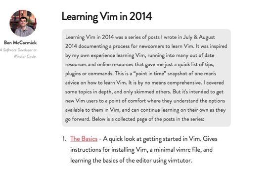 Learning Vim in 2014