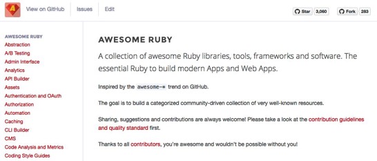 Awesome ruby