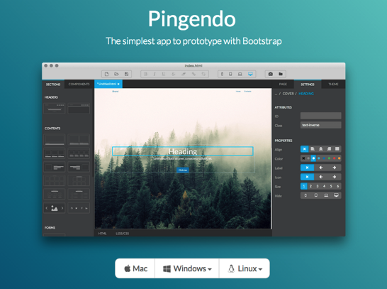 Pingendo web authoring with comfort
