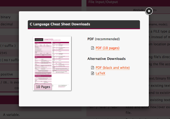C Language Cheat Sheet by Ashlyn Black Cheatography com Cheat Sheets For Every Occasion