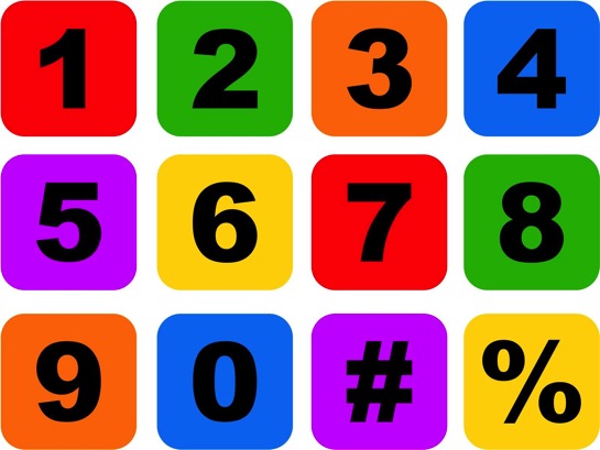 Number icon set