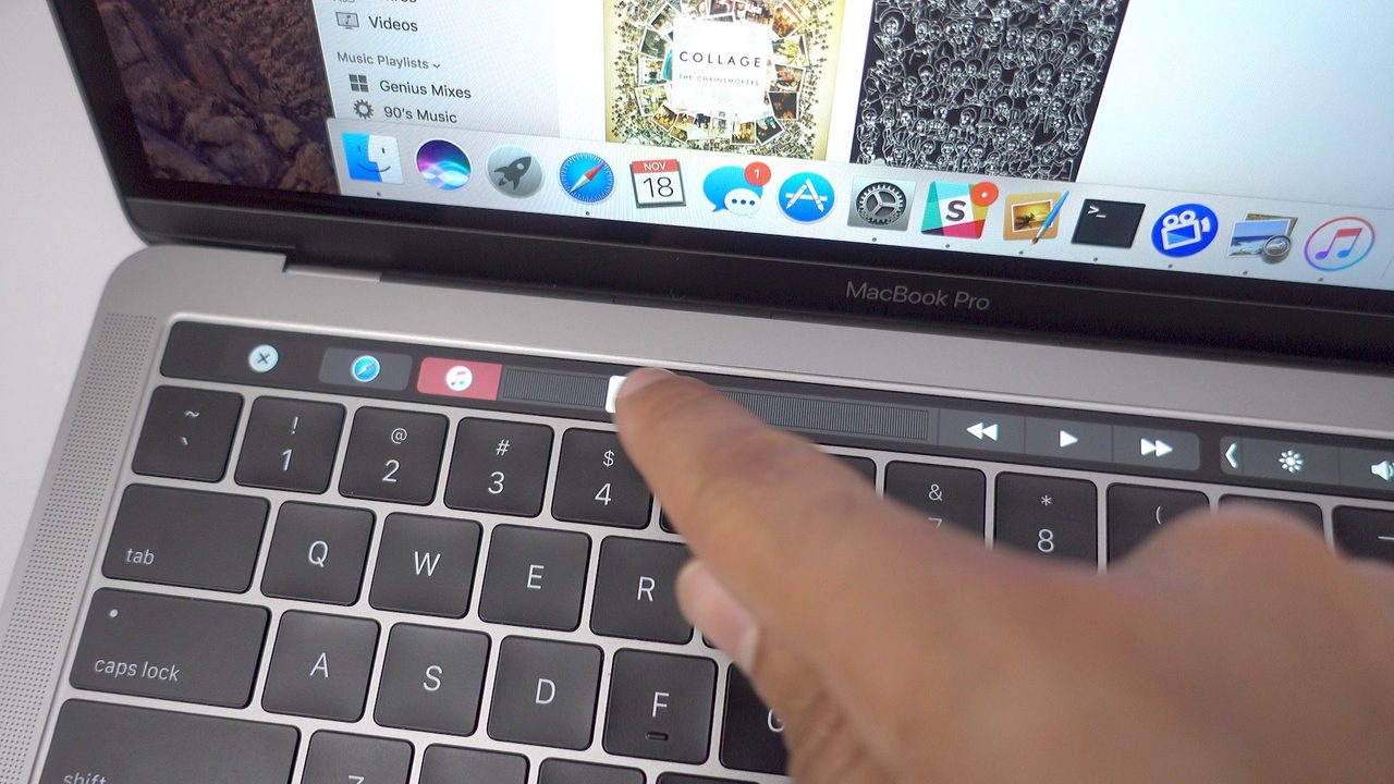 Media scrubber touch bar macbook pro