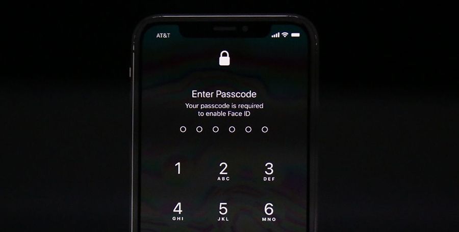 Passcode required enable face id