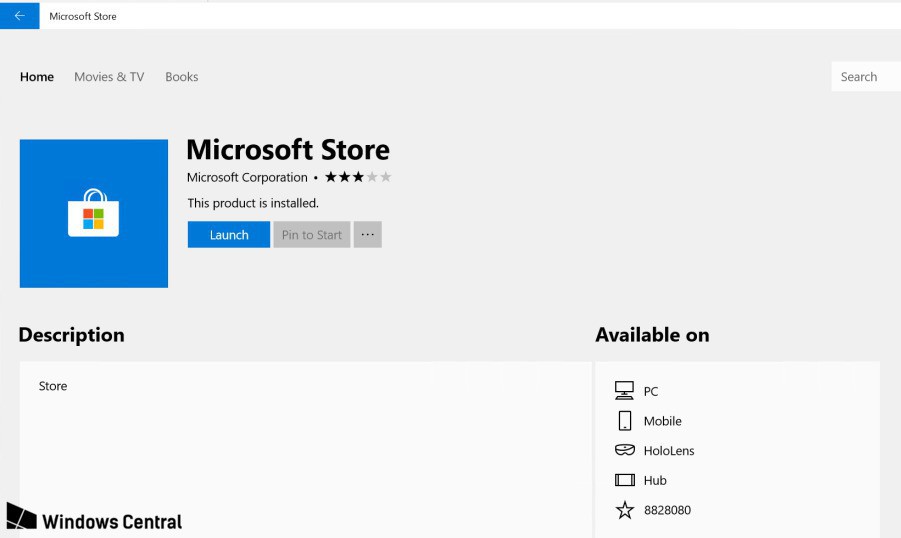 Microsoft store andromeda question mark