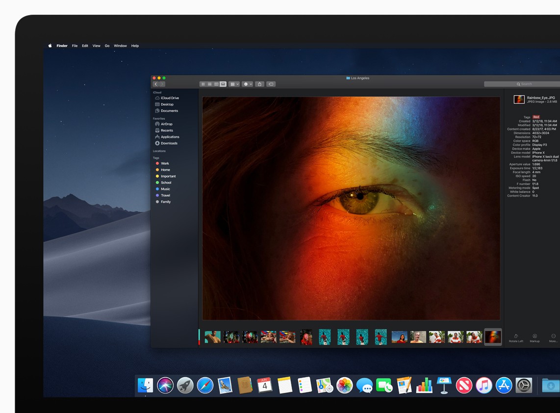 IMac macOS dark mode finder preview 06042018