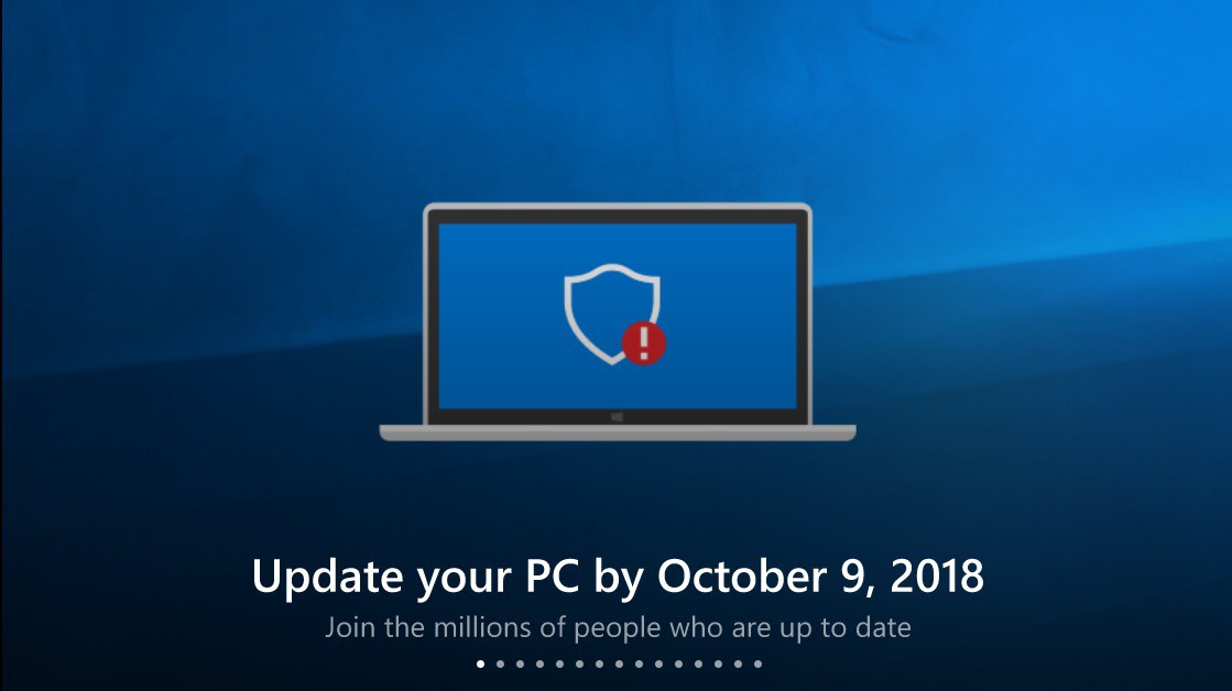 Windows 10 upgrade prompt