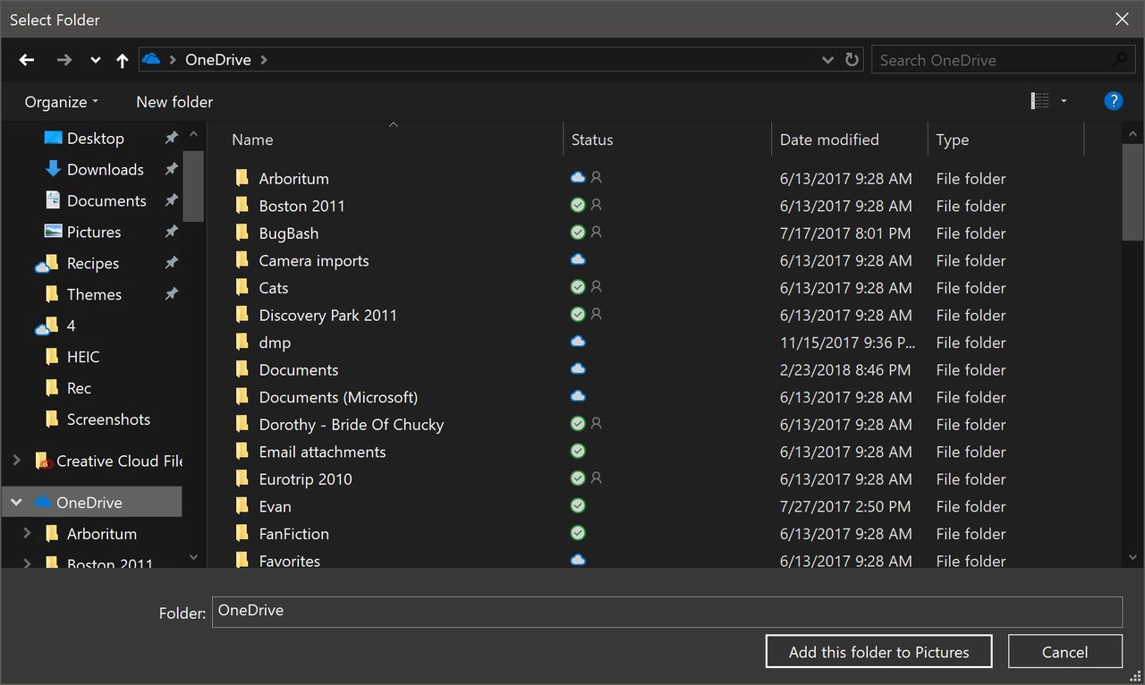 Windows 10 s dark theme evolves now includes file explorer s file picker 521879 2