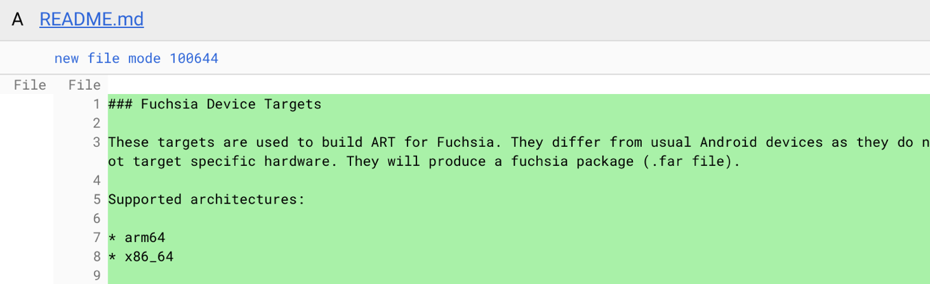 Fuchsia android runtime