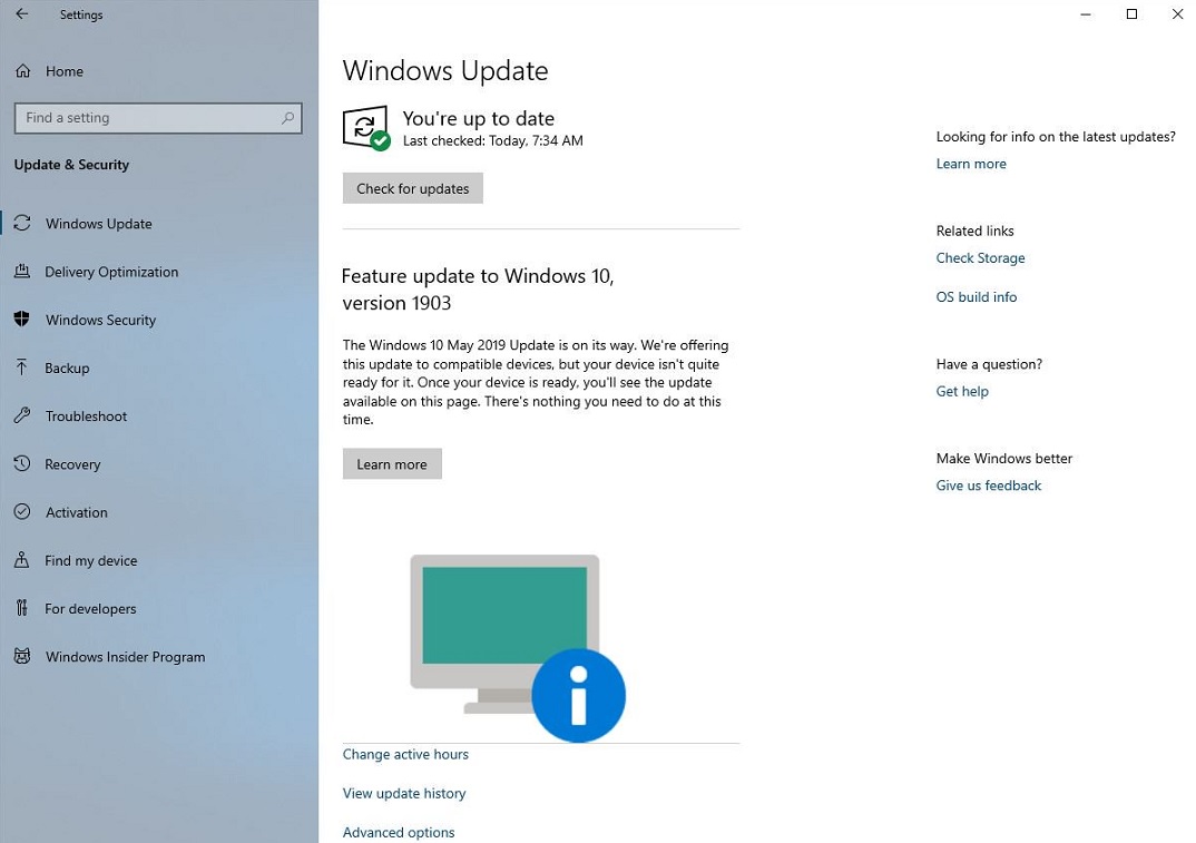 Windows 10 version 1903 1