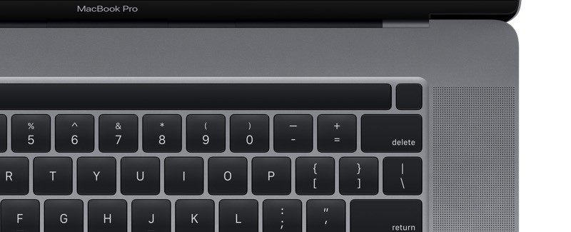 16 Inch MacBook Pro Touch ID Touch Bar