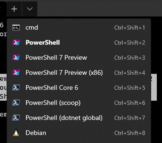 Terminal powershell core