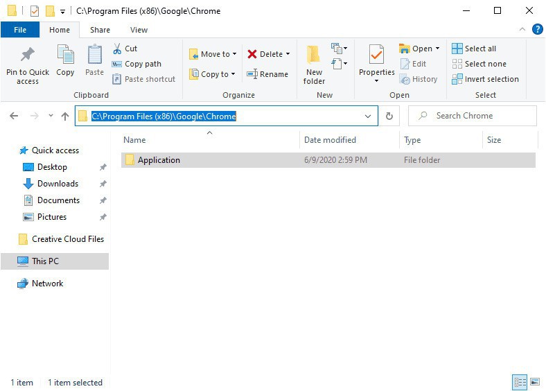 Chrome installation folder windows