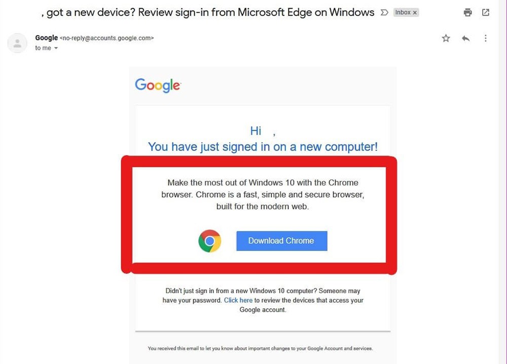 Gmail microsoft edge sign in alert message 1