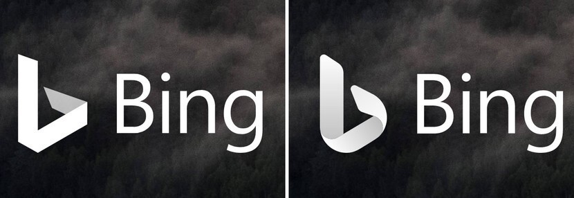 Bing logo old vs new corrected