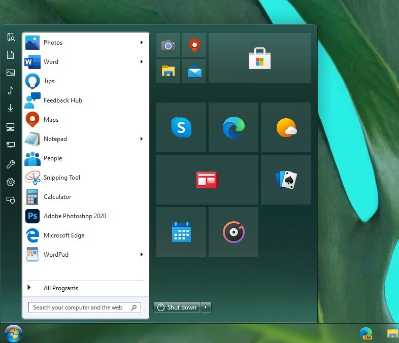 This is what the windows 10 start menu would look with a windows 7 theme 530744 2