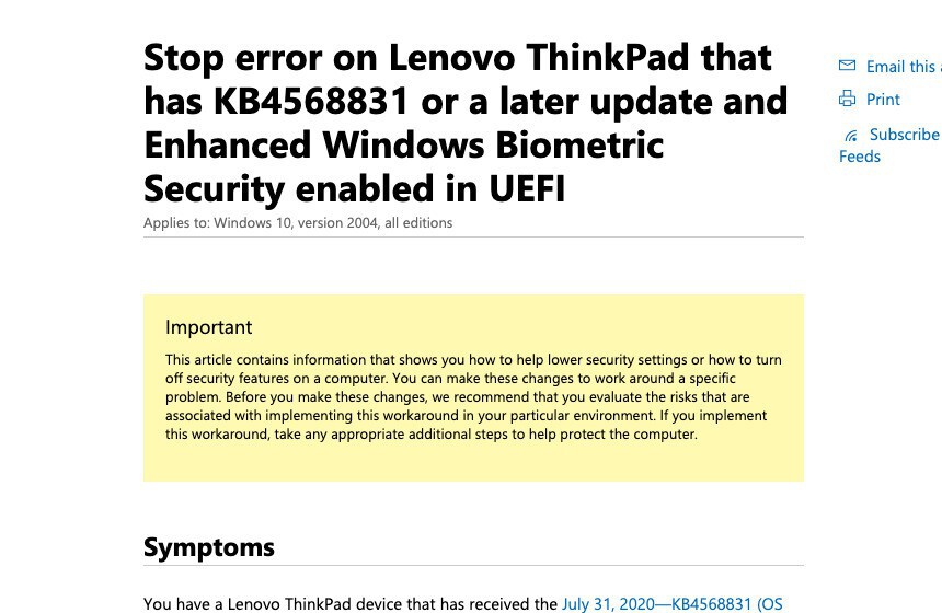 Microsoft Lenovoユーザーに対しwindows 10でbsodが発生する場合があると警告 ソフトアンテナ