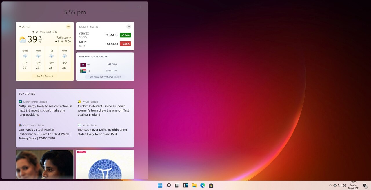 Windows 11 Widgets panel