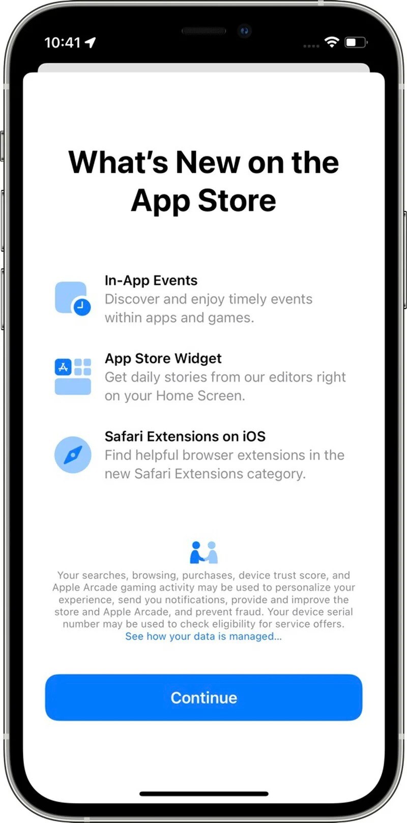 App store splash screen
