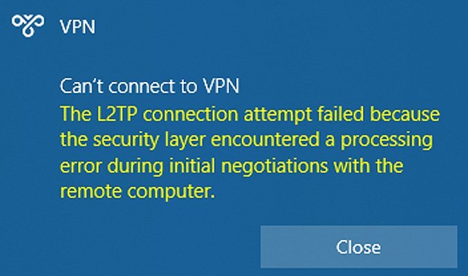 Connection error