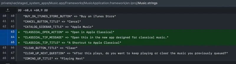 Apple classical app