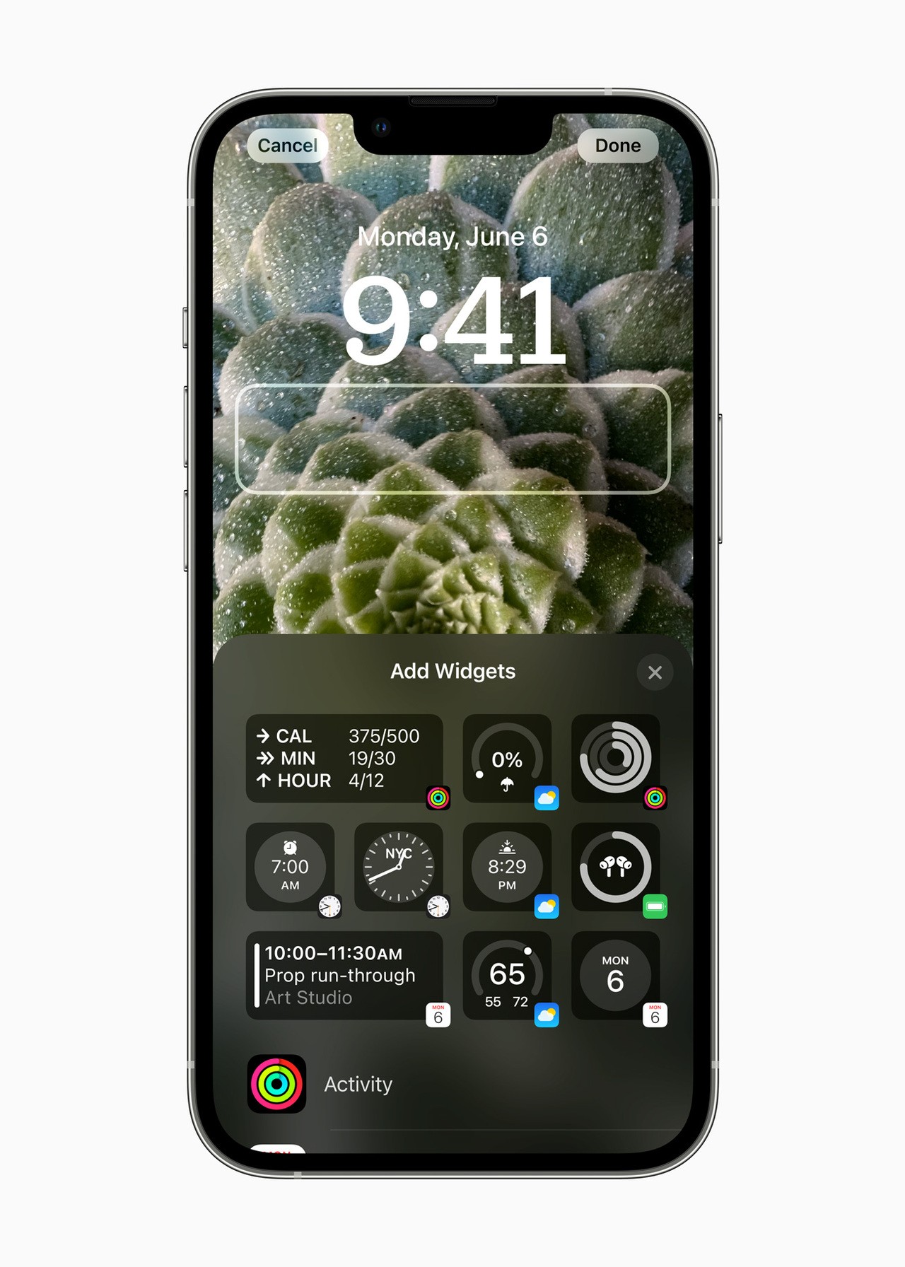 Apple WWDC22 iOS16 Personalized Lockscreen Add Widgets 220606