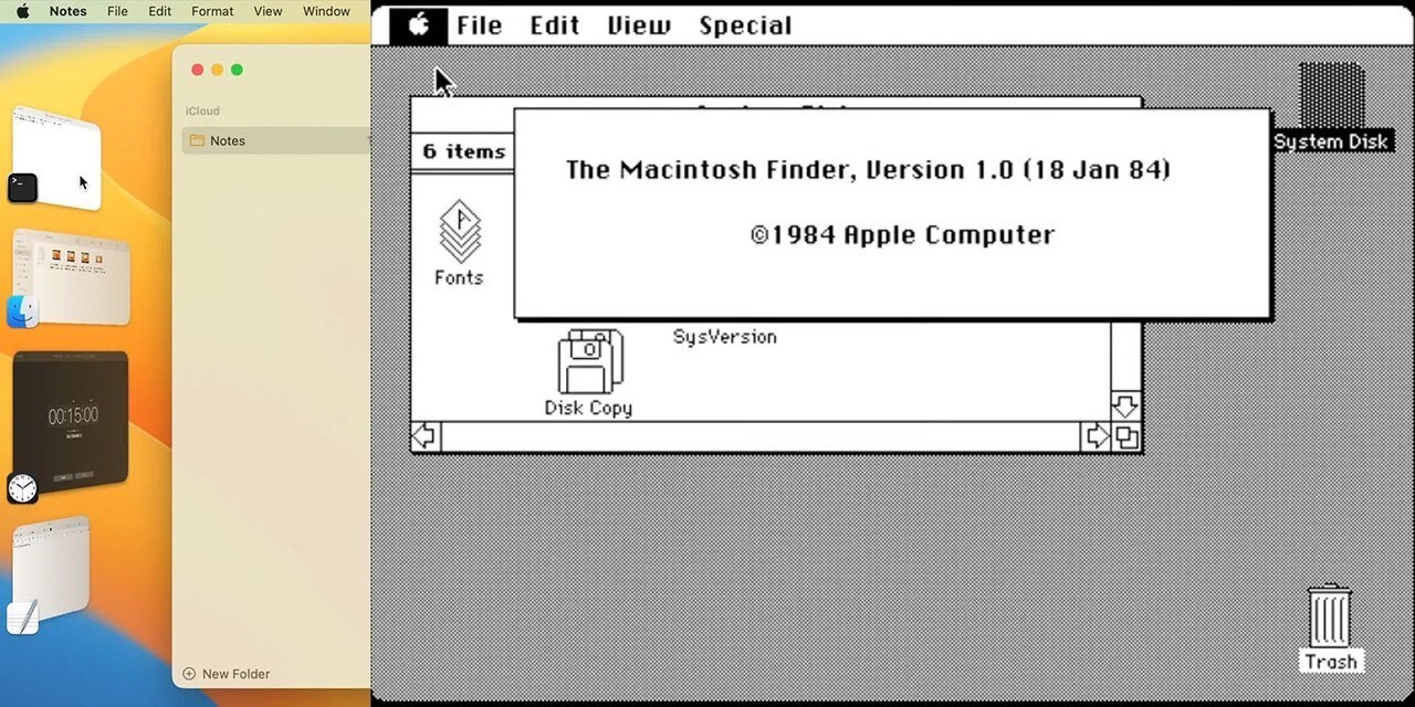 MacOS from 1984
