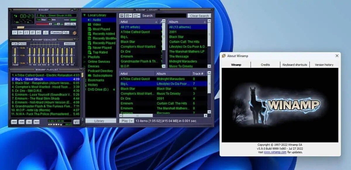 Winamp 5 9 RC1 has been released