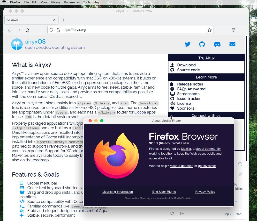 Firefox global menu