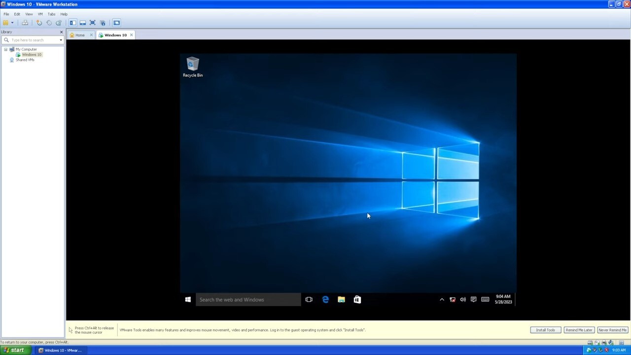 Windows 10 running on Windows XP 7 10 screenshot