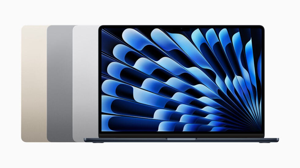 Apple WWDC23 MacBook Air 15 in color lineup 230605 big jpg large