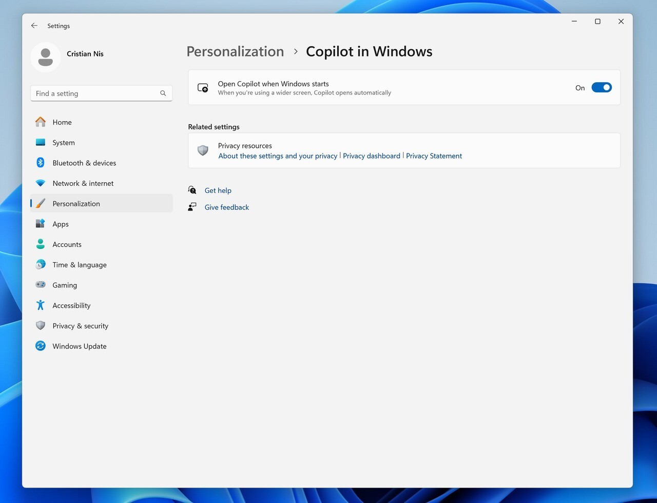 CopilotSettings