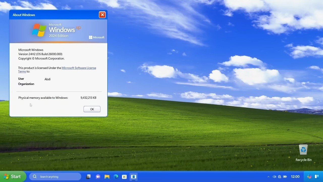 Windows XP 2024 6 39 screenshot