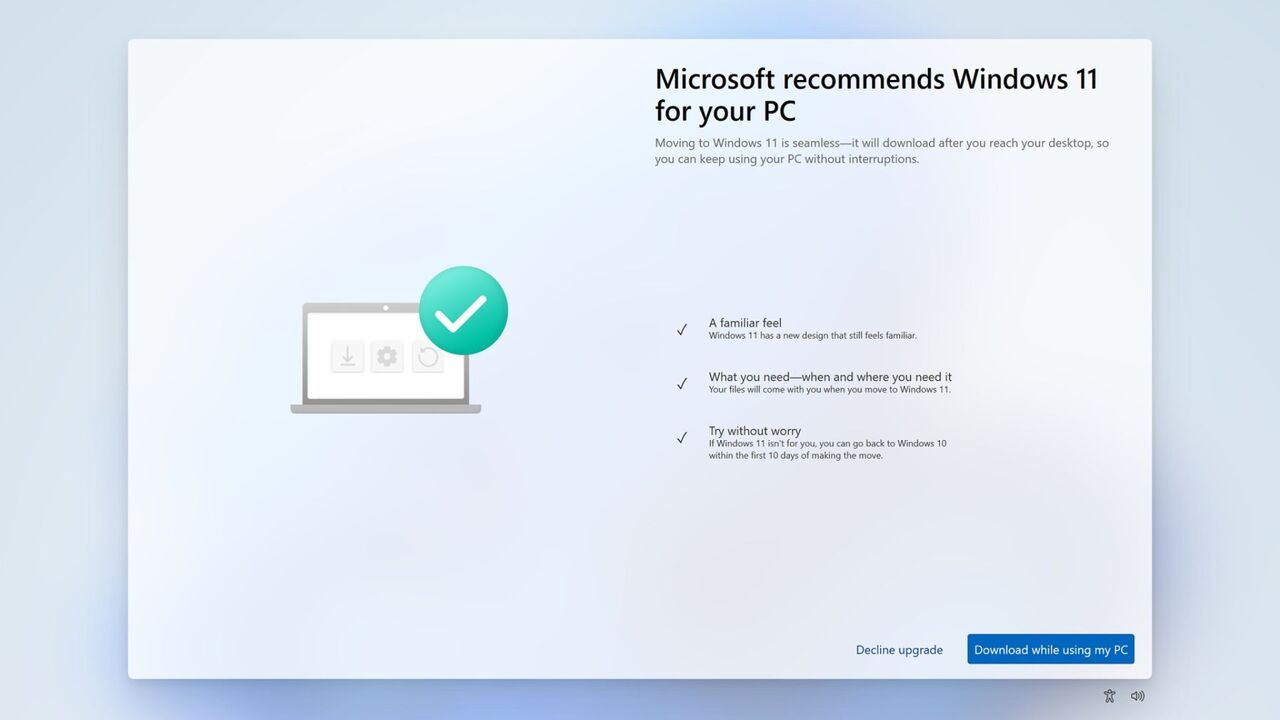 Windows 1 Upgrade popup in Windows 10