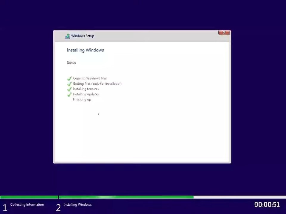 Windows 10 speedrun  installing in 100 seconds 0 52 screenshot