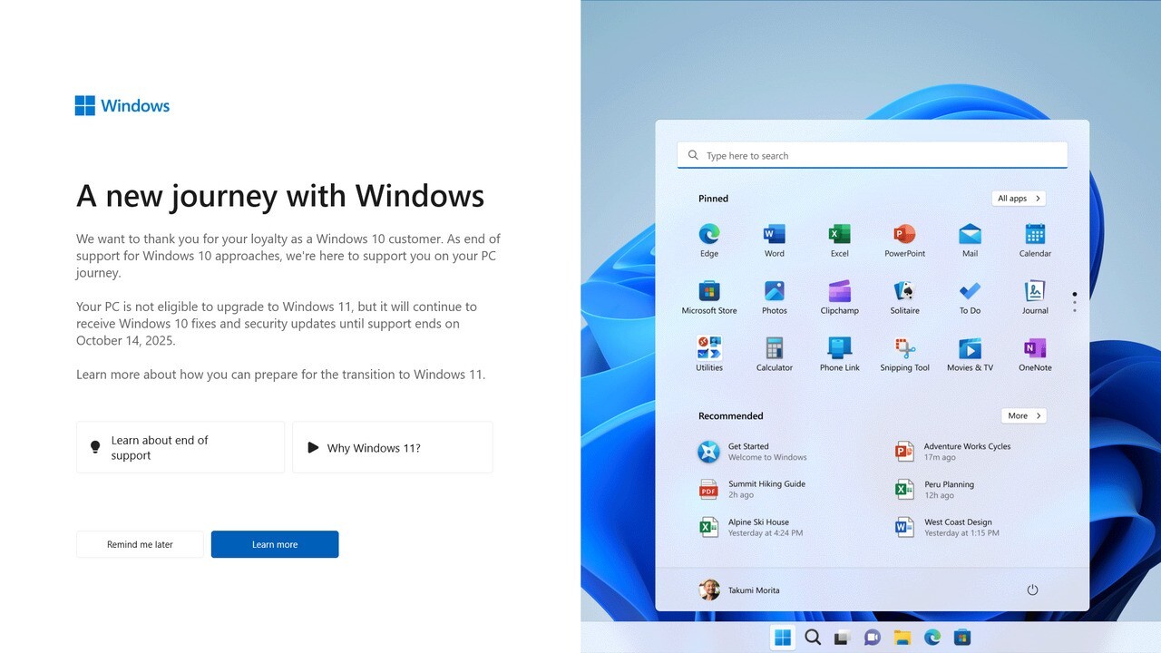 Windows 11 fullscreen ad