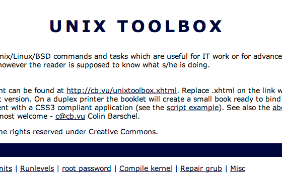 Unix Toolbox