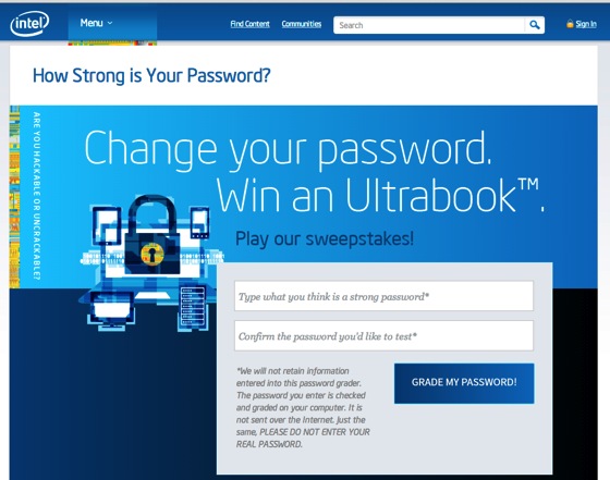 あのインテルが作ったパスワード強度チェックサイト How Strong Is Your Password ソフトアンテナ