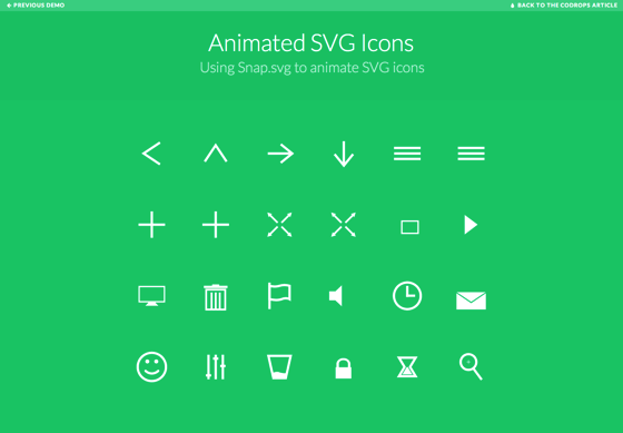 Snap Svg を利用したアニメーションsvgアイコン Animated Svg Icons ソフトアンテナブログ