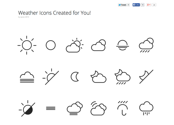 商用利用可能なシンプルなお天気アイコン Weather Icons ソフトアンテナ