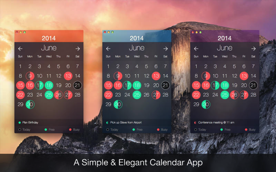 シンプルでエレガントなmac用カレンダーアプリ My Days 週末限定で無料化 ソフトアンテナ