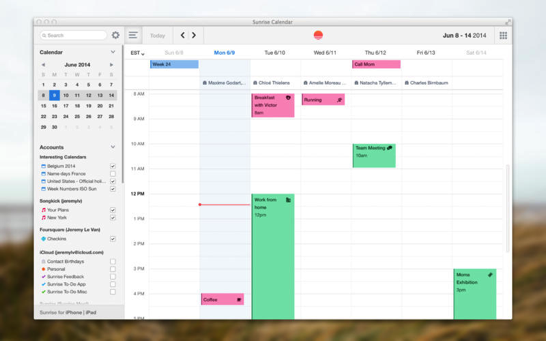 Googleカレンダーとも同期できる人気の Sunrise Calendar Mac版リリース お値段なんと ソフトアンテナブログ